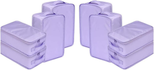 Travel Shoe Bags, Foldable Waterproof Shoe Pouches Organizer-Double Layer (8 Purple Shoe Bags)