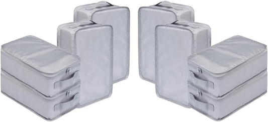 Travel Shoe Bags, Foldable Waterproof Shoe Pouches Organizer-Double Layer (8 Grey Shoe Bags)