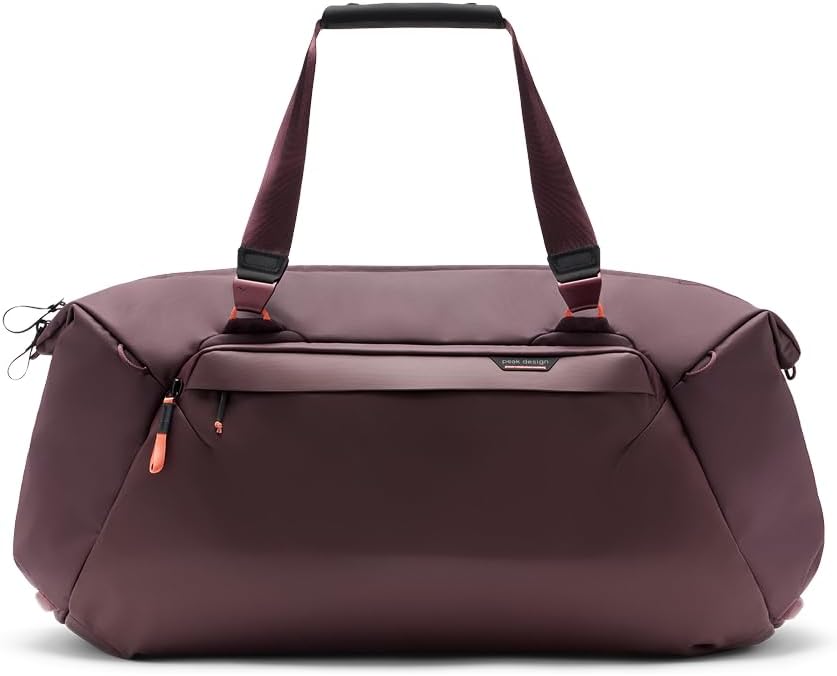 Peak Design Travel Duffel, Extra-Wide Single Zip Access, Weatherproof Shell, 4 External Pockets, Fits Packing Cubes & Camera Cubes, Ideal for Weekend Trips, Versatile Duffel Bag for Travel
