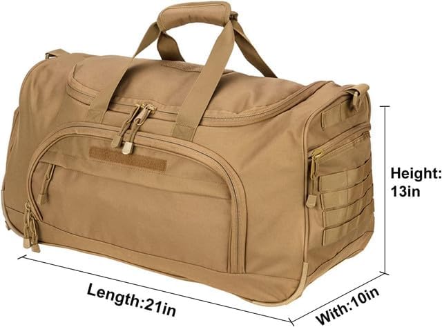 Gym Bag for Women & Men Tactical Duffle Military Weekender Travel Work Out Bags Lightweight Waterproof Sports Tote Shoe Pocket