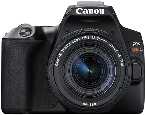 Canon EOS Rebel SL3 DSLR Camera with 18-55mm Lens (Black) | 24.1MP APS-C Sensor, Dual Pixel AF & 4K Video | Great for Beginners & Everyday Photography (3453C002) + 64GB Card Bag