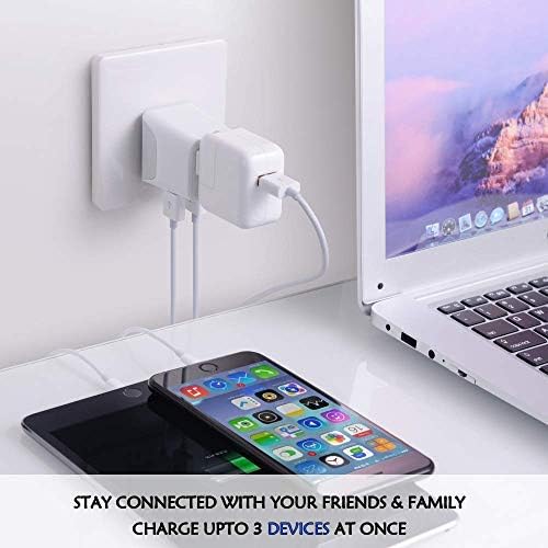 Ceptics UK, Hong Kong, CTU-7-2PK Ireland Travel Adapter Plug with Dual USB - Type G - London - USA Input - Light Weight - Perfect for Cell Phones, Chargers, Cameras and More - 2 Pack