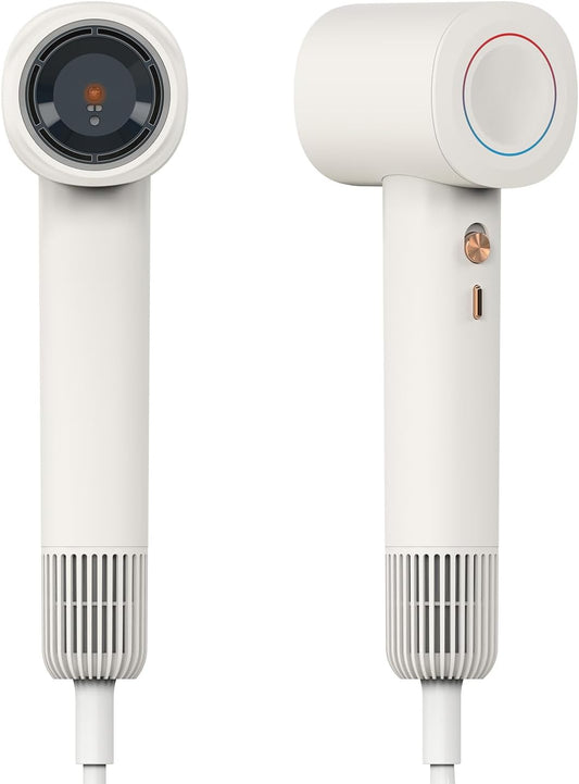 ISHEEP Mini Portable Travel Hair Dryer - 3.7 Billion Negative Ions, 130,000 RPM High-Speed Motor, Self-Cleaning & Intelligent Constant Temperature Control for Frizz-Free, Salon-Quality Results