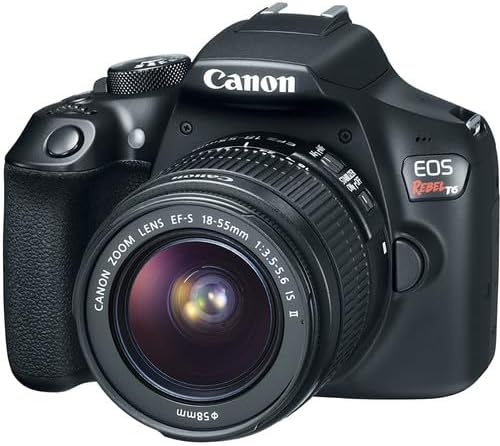 Canon EOS Rebel T6 DSLR Camera with 18-55mm Lens| 18MP APS-C CMOS Sensor, Built-In Wi-Fi & Full HD Video| For Travel & Everyday Photography(1159C003) + EF 50mm f/1.8 STM Lens + Adapter EF-EOS R + More