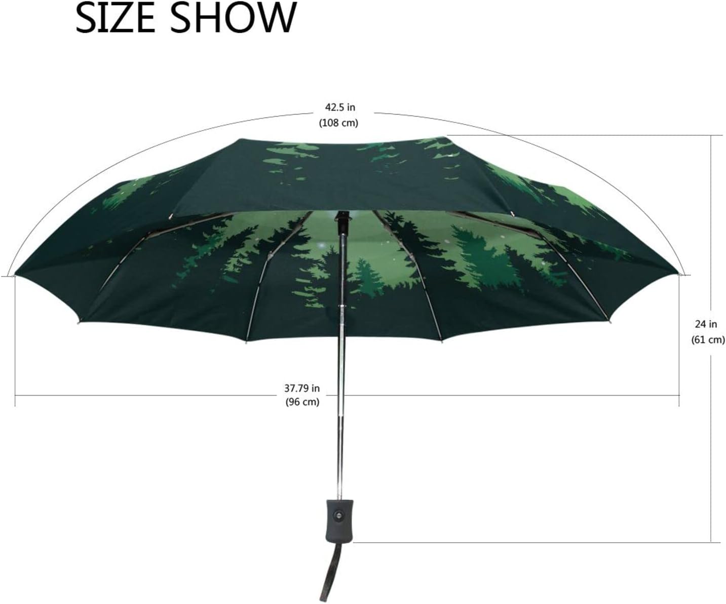 Automatic Umbrella One Touch Auto Open and Close Button Compact Travel Umbrella for Women Men Kid
