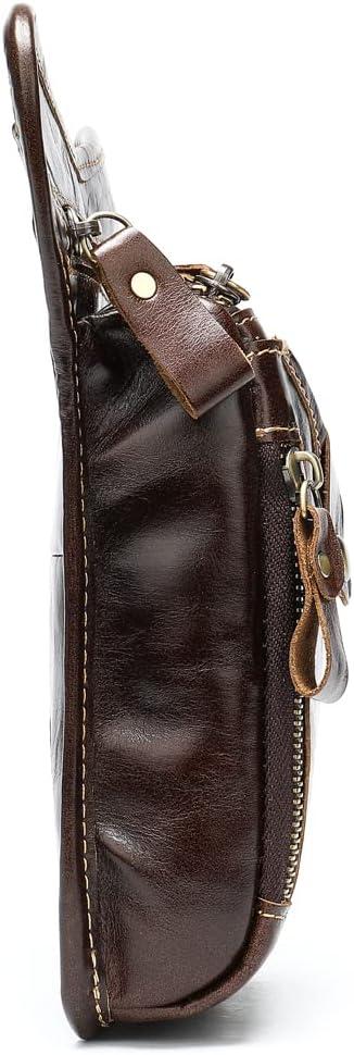 Leather Waist Pack Drop Leg Bag for Men Women Belt Bumbag Multi-Purpose Motorcycle Bike Outdoor Sports Tactical Cycling Riding Hiking Camping Pouch