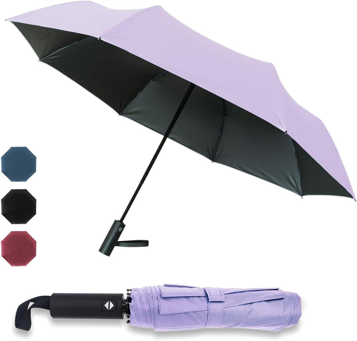 Automatic Umbrella Windproof Lightweight Strong Compact UV Protection Rain Travel Umbrellas Collapsible Backpack Umbrella Suit For Adult