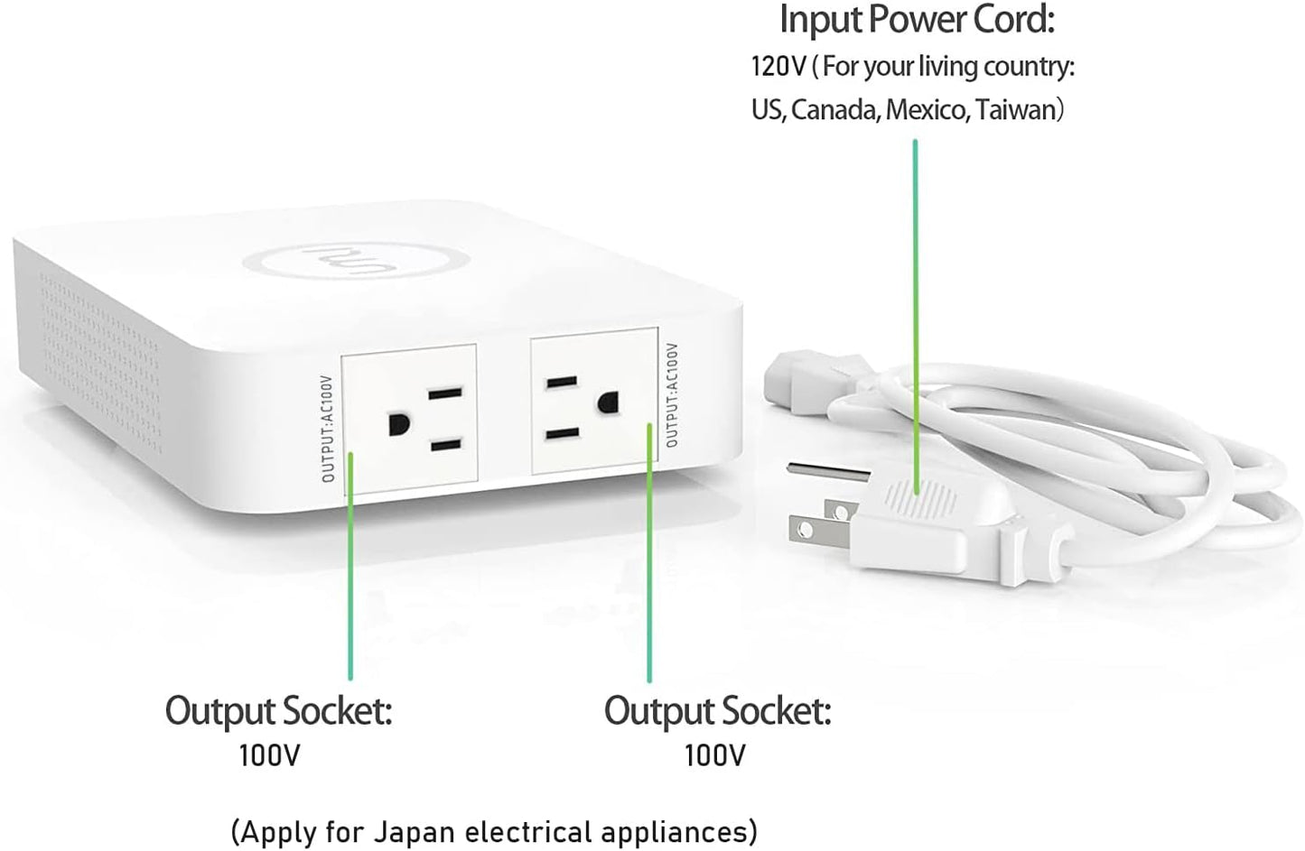 120V to 100V Voltage Converter 500watts Step Down toroidal Voltage Converter for Japan appliances Used in US［CE, CQC Certified］