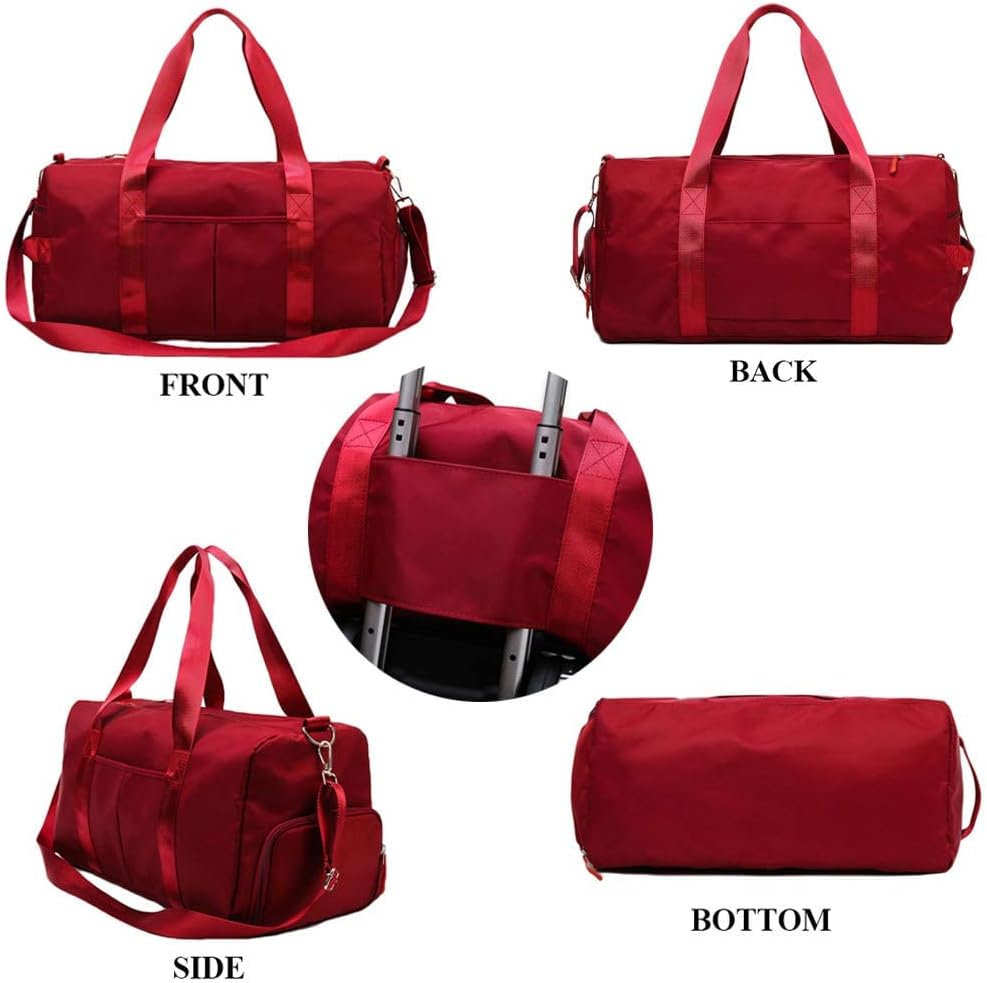 KARRESLY Sports Gym Bag for Women or Men Travel Duffel Bag with Wet Pocket and Shoes Compartment for Training Swim Yoga(Light purple) free size