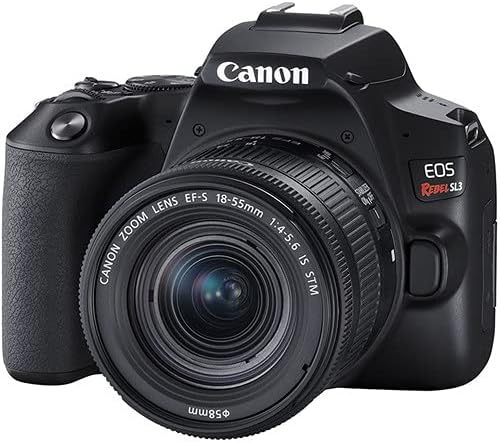 Canon EOS Rebel SL3 DSLR Camera with 18-55mm Lens (Black) | 24.1MP APS-C Sensor, Dual Pixel AF & 4K Video | Great for Beginners & Everyday Photography (3453C002) + 64GB Card Bag