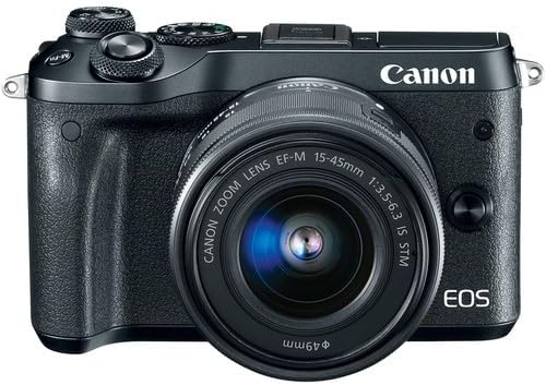 Canon EOS M6 Mirrorless Digital Camera with 15-45mm Lens | 24.2MP APS-C Sensor, Dual Pixel AF & Full HD Video | Travel & Vlogging Camera (1724C011) + Canon Shoulder Bag + 64GB Memory Card