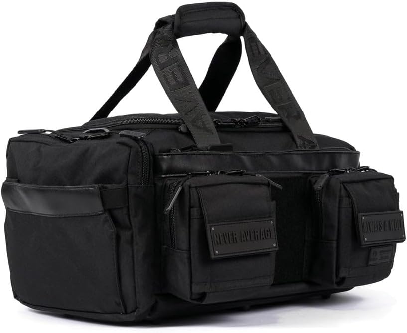 WOLFpak 20L Mini Duffle Bag for Gym & Travel | Waterproof Carry-On Weekender Bag with Shoe Compartment, Hard Bottom, and Tactical Molle System (Nightshade)