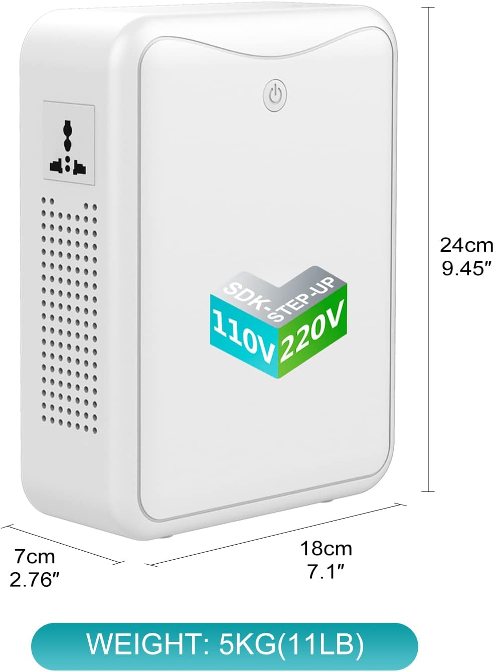 120v to 240v Step Up Transformer 1000W Power Voltage Converters, No Noise, Suit for Coffee Machines, Rice Cookers and Other Kitchen Appliances ，using 220V Asia Euro Appliance in US