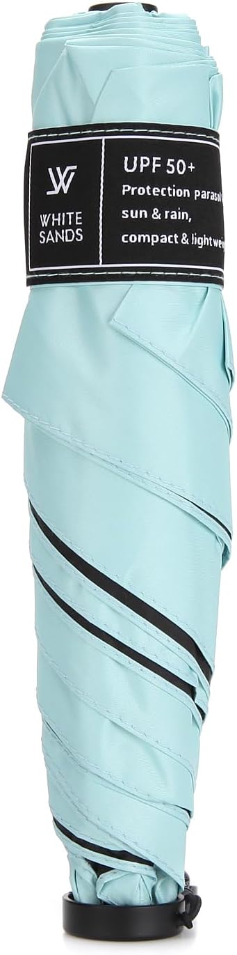 WHITE SANDS MOJA Ultralight Travel Umbrella Compact, Foldable, UPF 50+ Sun Protection LUNOA