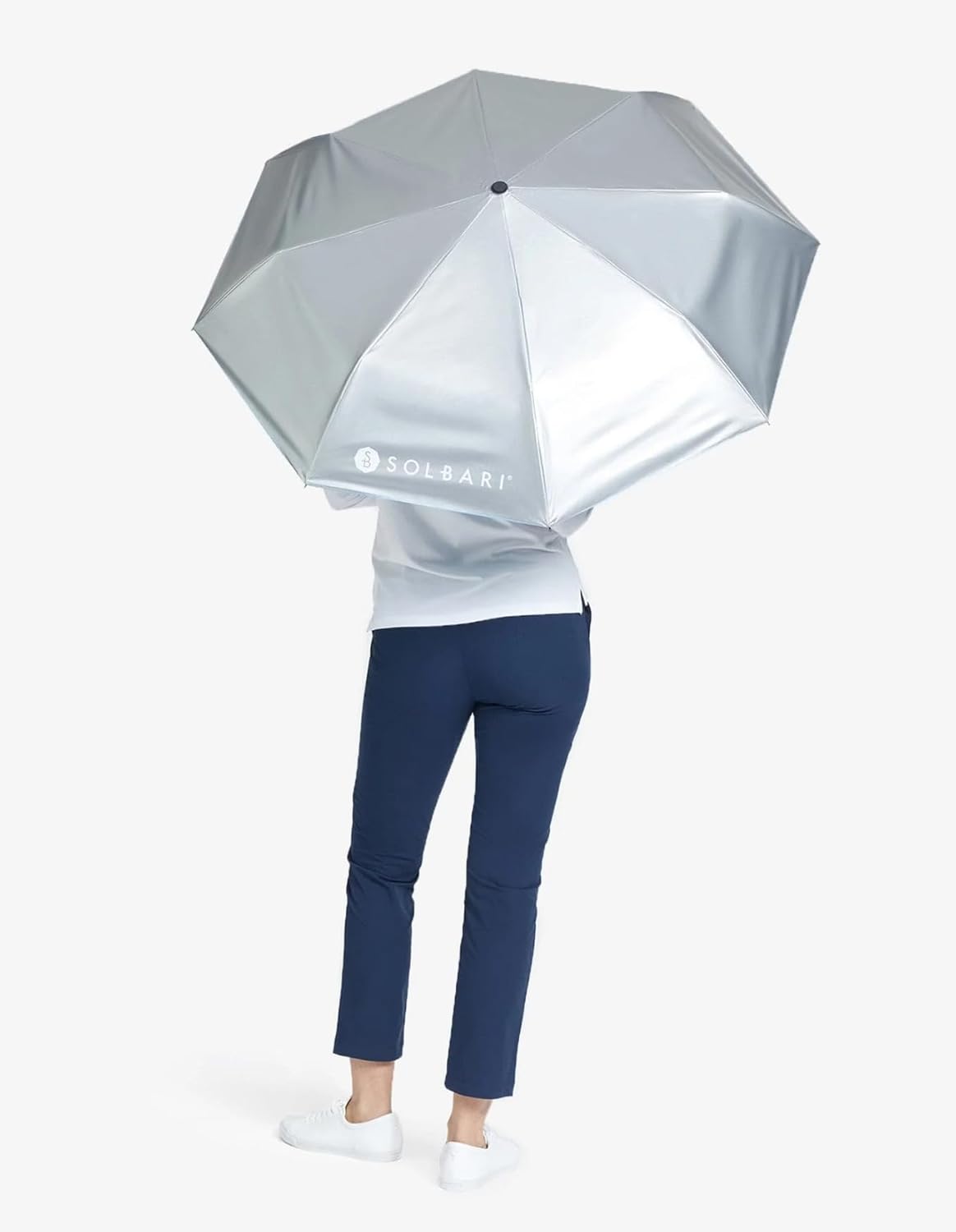 Solbari Compact Sun Protective Umbrella UPF 50+ UV Protection, Ultra-Light & Travel-Friendly, Reflective Sun Protection for Beach, Picnics, & Outdoor Festivals