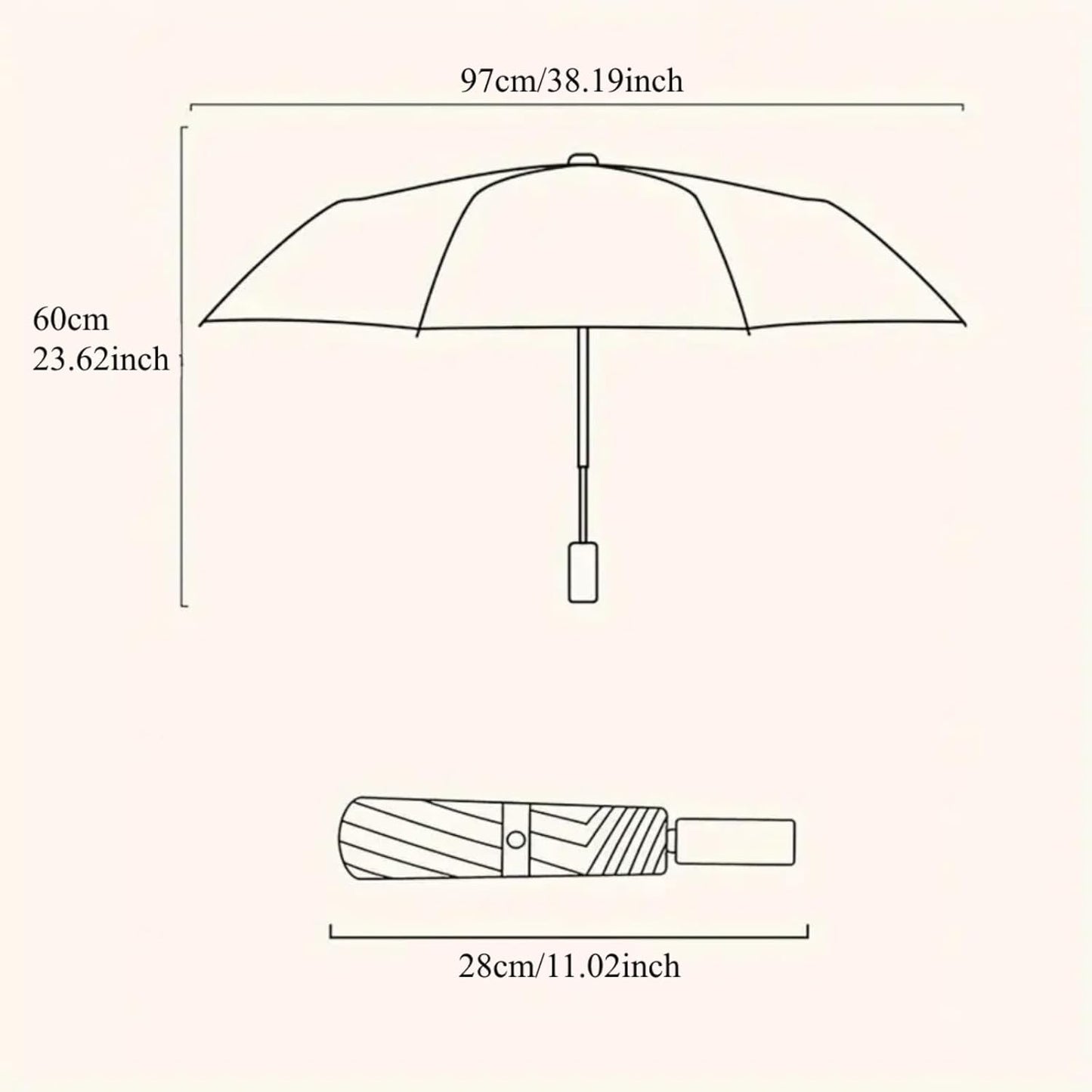 Compact Cat Umbrella - Automatic Folding, Dual-Use Rain and Sun Protection, Black Coating Anti-UV, Windproof, Lightweight, Portable Travel Companion for Men and Women