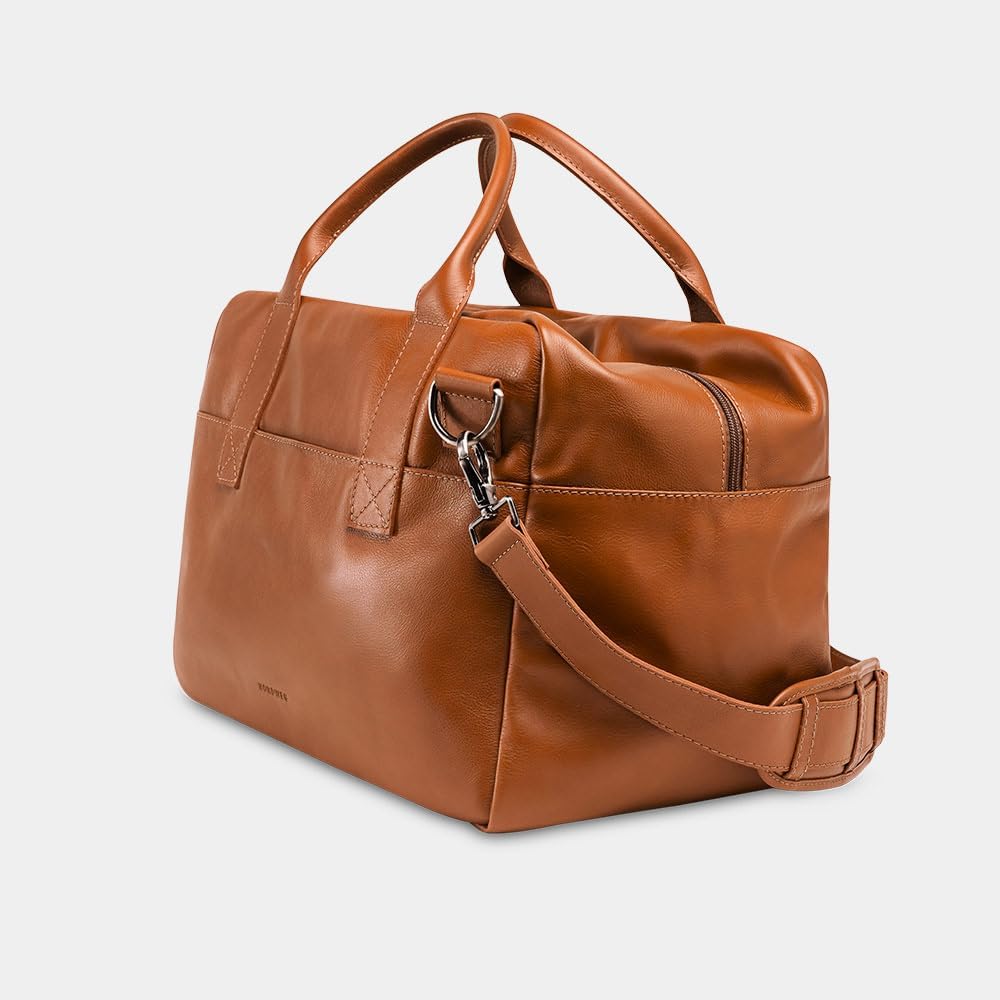 Leather Travel Bag Nomad Nordweg NW081A | Full-Grain Leather Duffel for Weekender, Cabin, Carry-On, Luggage | Stylish