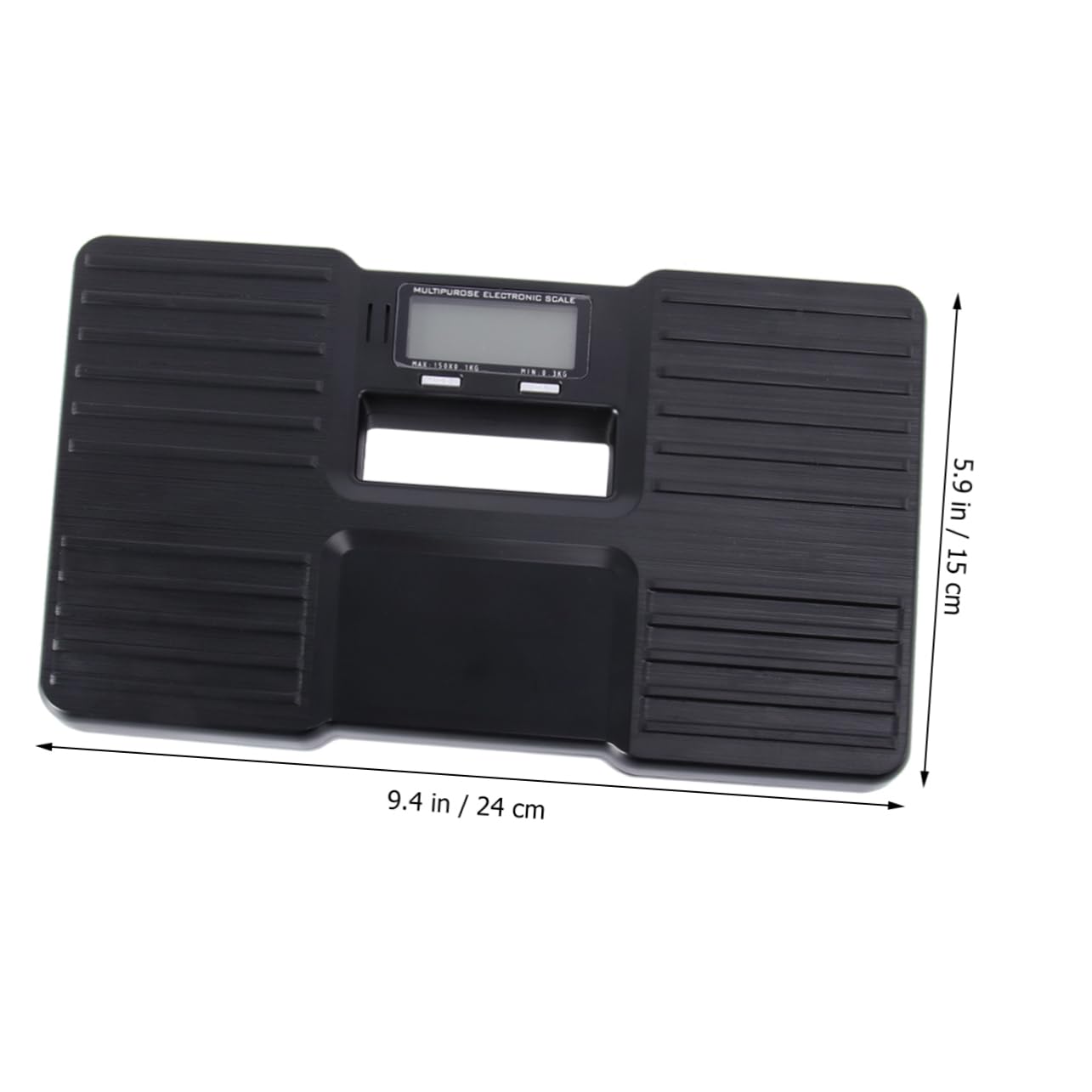 150kg Digital Body Weight and Baggage Scale with Backlight Display Capacity Between Lb for Weighing Packages and More Black