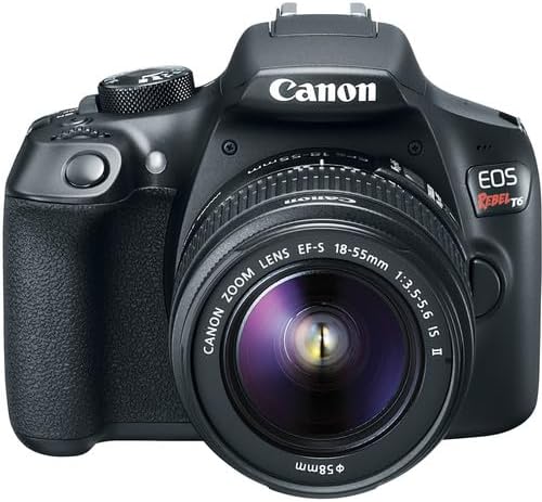Canon EOS Rebel T6 DSLR Camera with 18-55mm Lens| 18MP APS-C CMOS Sensor, Built-In Wi-Fi & Full HD Video| Great for Travel & Everyday Photography (1159C003) + Canon EF 75-300mm f/4-5.6 III Lens + More