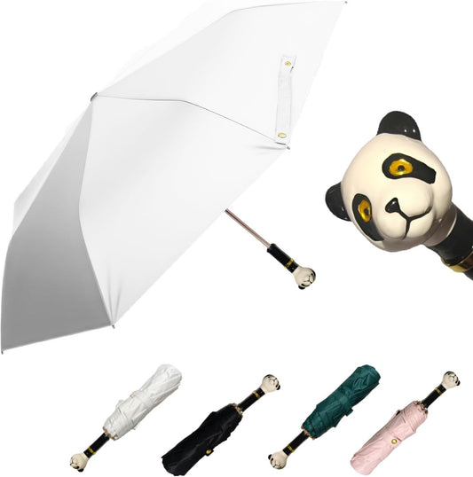 Handpainted Artisan Foldable Umbrella – Animal Lovers – Traditional Enamel Figurine – Fashion Umbrella – Unique Gift Idea – Compact & Windproof – Advanced UV Protection