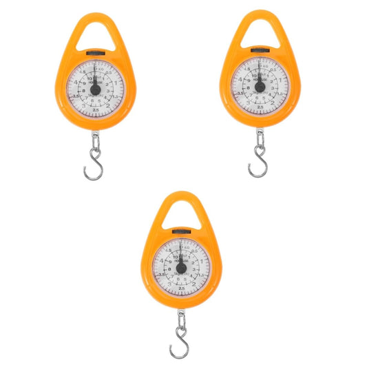 3pcs Hand Held Scale for Luggage Weight Portable Travel Scale Spring Mechanism Digital Suitcase Weight Hook