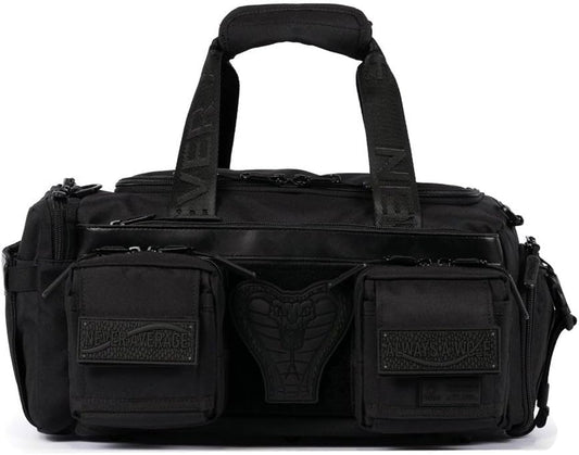 WOLFpak 20L Mini Duffle Bag for Gym & Travel | Waterproof Carry-On Weekender Bag with Shoe Compartment, Hard Bottom, and Tactical Molle System (Black Venom)