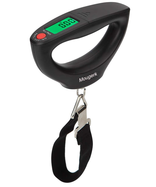 110lb 50kg Portable Digital Hanging Luggage Weight Scale Postal Scales, 2 AAA Batteries (Not Included) (Black)