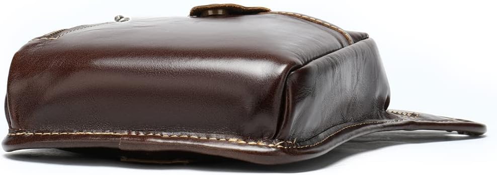 Leather Waist Pack Drop Leg Bag for Men Women Belt Bumbag Multi-Purpose Motorcycle Bike Outdoor Sports Tactical Cycling Riding Hiking Camping Pouch