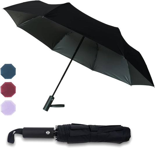 Automatic Umbrella Windproof Lightweight Strong Compact UV Protection Rain Travel Umbrellas Collapsible Backpack Umbrella Suit For Adult