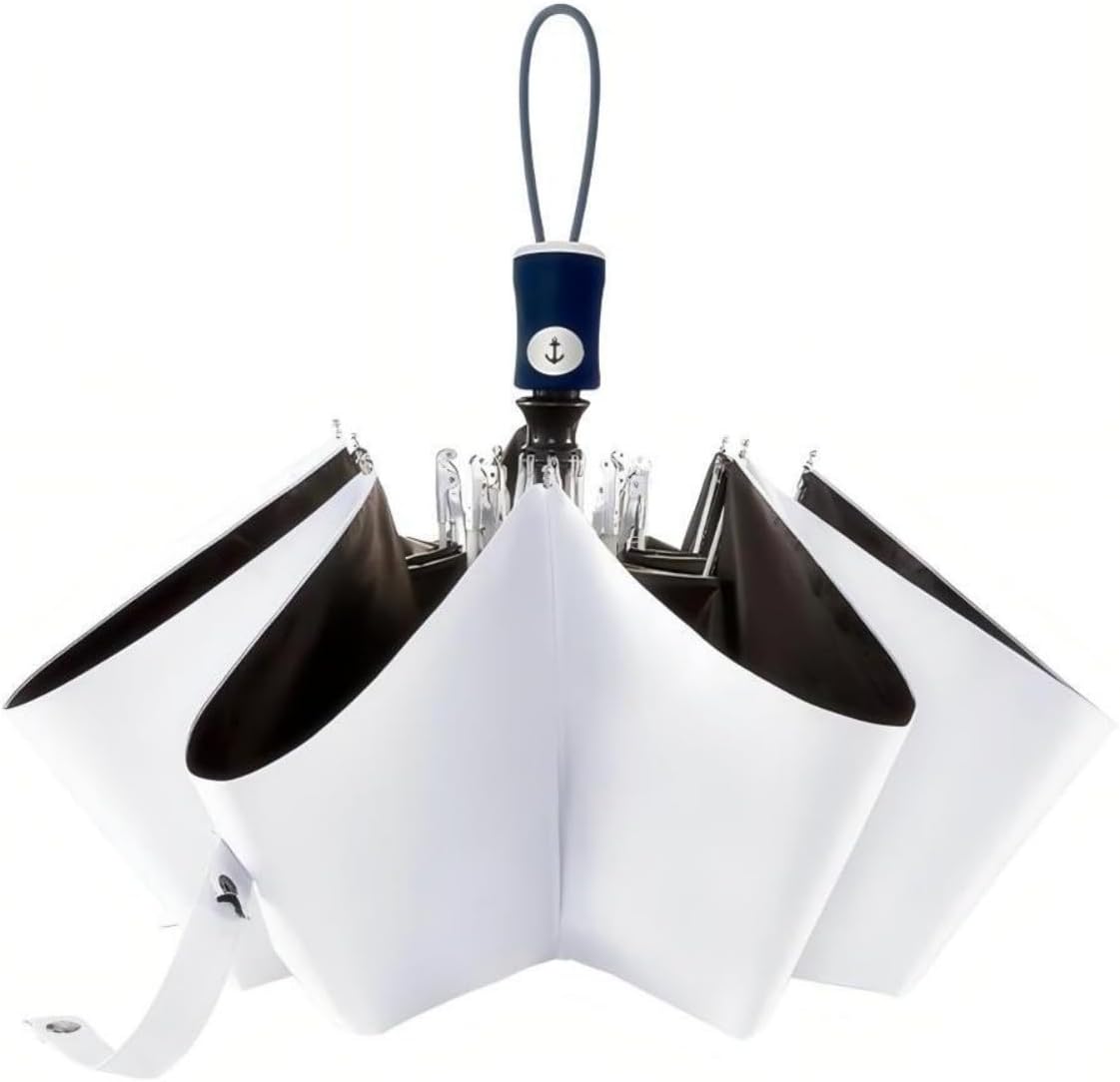 DBA FDJASGY Sun Umbrella Compact Folding Travel Umbrella Auto Open and Close for Windproof, Rainproof & 99.9% UV Protection Parasol with Black Anti-UV Coating