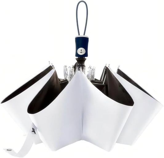 DBA FDJASGY Sun Umbrella Compact Folding Travel Umbrella Auto Open and Close for Windproof, Rainproof & 99.9% UV Protection Parasol with Black Anti-UV Coating