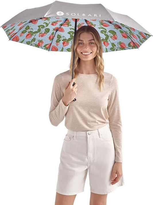 Solbari Compact Sun Protective Umbrella UPF 50+ UV Protection, Ultra-Light & Travel-Friendly, Reflective Sun Protection for Beach, Picnics, & Outdoor Festivals