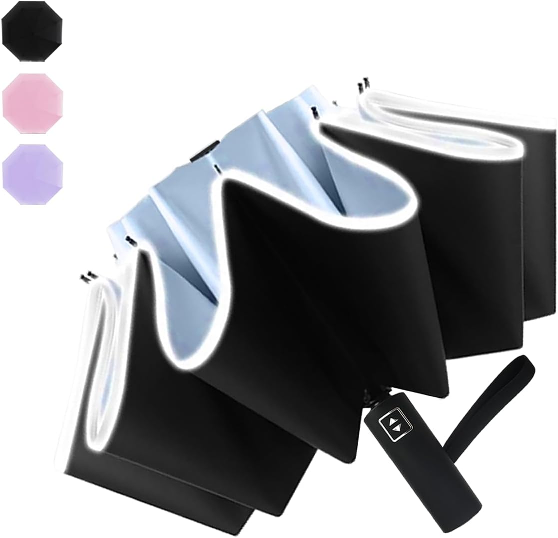 Automatic Umbrella Windproof Lightweight Strong Compact UV Protection Rain Travel Umbrellas Collapsible Backpack Umbrella Suit For Adult