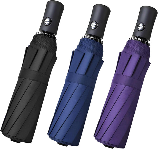 RONIARE 2 Packs Travel Umbrellas for rain Windproof Compact Umbrella Folding Small Strong and Portable Automatic Open and Close - Men and Women