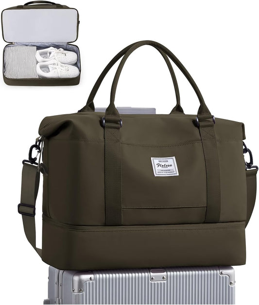 Travel Duffel Bag, Sports Tote Gym Bag, Shoulder Weekender Overnight Bag for Women