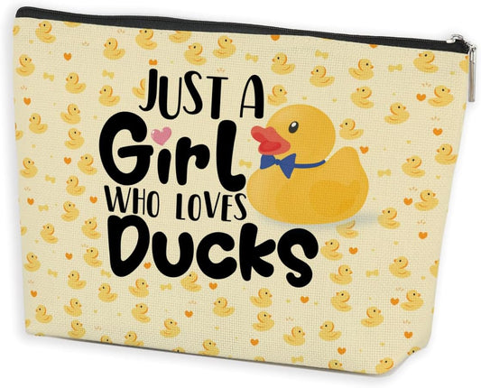 Cute Duck Makeup Bag, Duck Gifts for Ducks Lovers, Animal Lover Gifts, Ducks Cosmetic Bag for Women Girl Sister Daughter Friend Graduation Friendship Birthday, Cosmetic Bag Travel Toiletry Bag