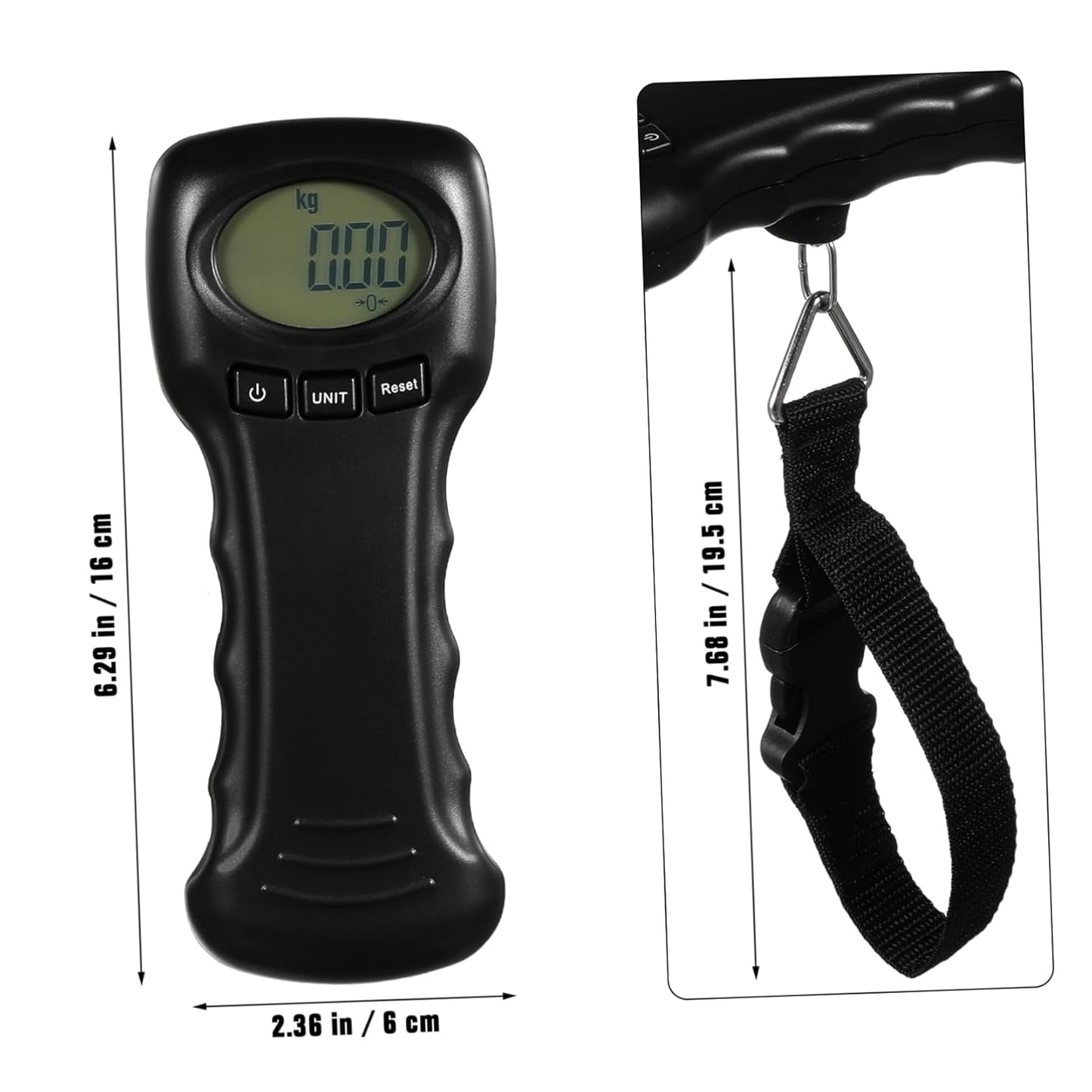 Ultra-Portable Backlit LCD Display Scale Luggage Weight Scale for Travel Compact Battery Included