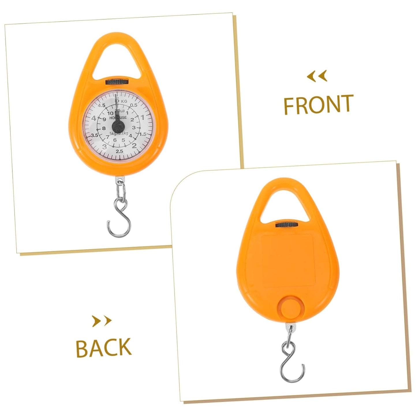 2pcs Mechanical Spring Scale Luggage Portable Hanging Weighing Scale Travel Hook