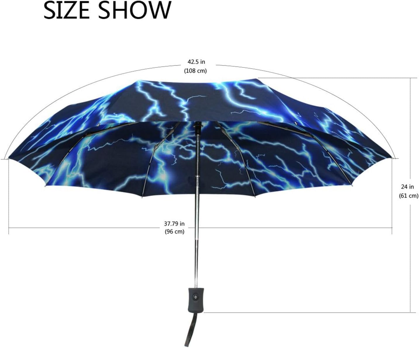 Automatic Umbrella One Touch Auto Open and Close Button Compact Travel Umbrella for Women Men Kid