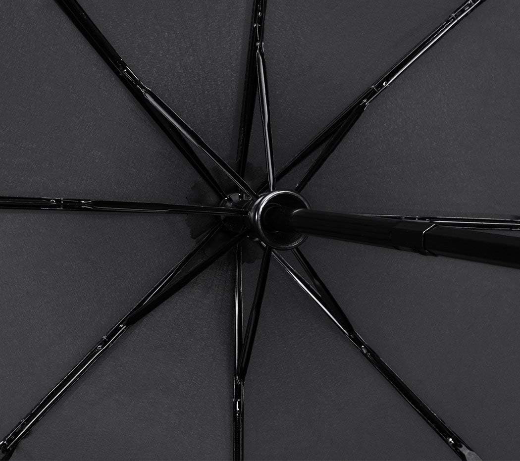 YumSur Compact Travel Umbrella - Windproof, Reinforced Canopy, Tested in 60mph Winds, Strong Reinforced Windproof Umbrella, One Touch Auto Open/Close for Men & Women