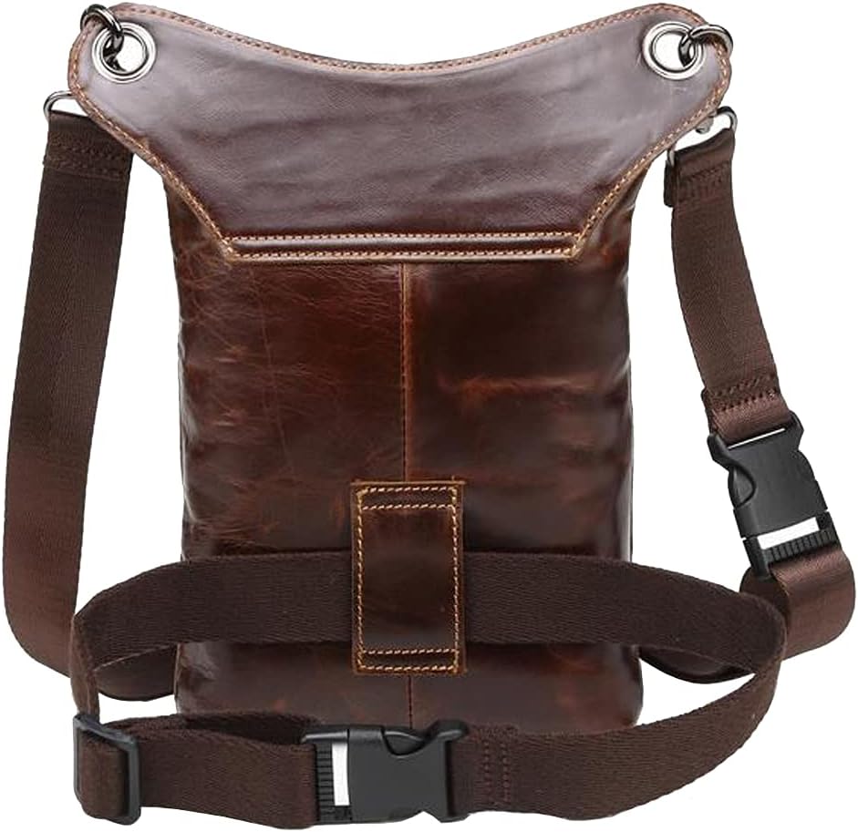 Leather Waist Pack Drop Leg Bag for Men Women Belt Bumbag Multi-Purpose Motorcycle Bike Outdoor Sports Tactical Cycling Riding Hiking Camping Pouch