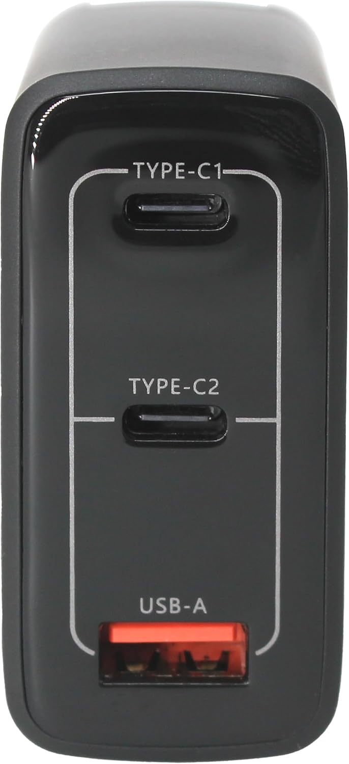 Fast 100W Dual USB-C Plus USB-A Charger - GaN Power Delivery - Fast Compact Power Adapter for Laptops, Smart Phones, Tablets and Thousands of Other Devices (Black, 100W)