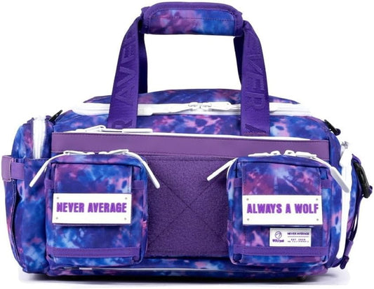 WOLFpak 20L Mini Duffle Bag for Gym & Travel | Waterproof Carry-On Weekender Bag with Shoe Compartment, Hard Bottom, and Tactical Molle System (Ice)