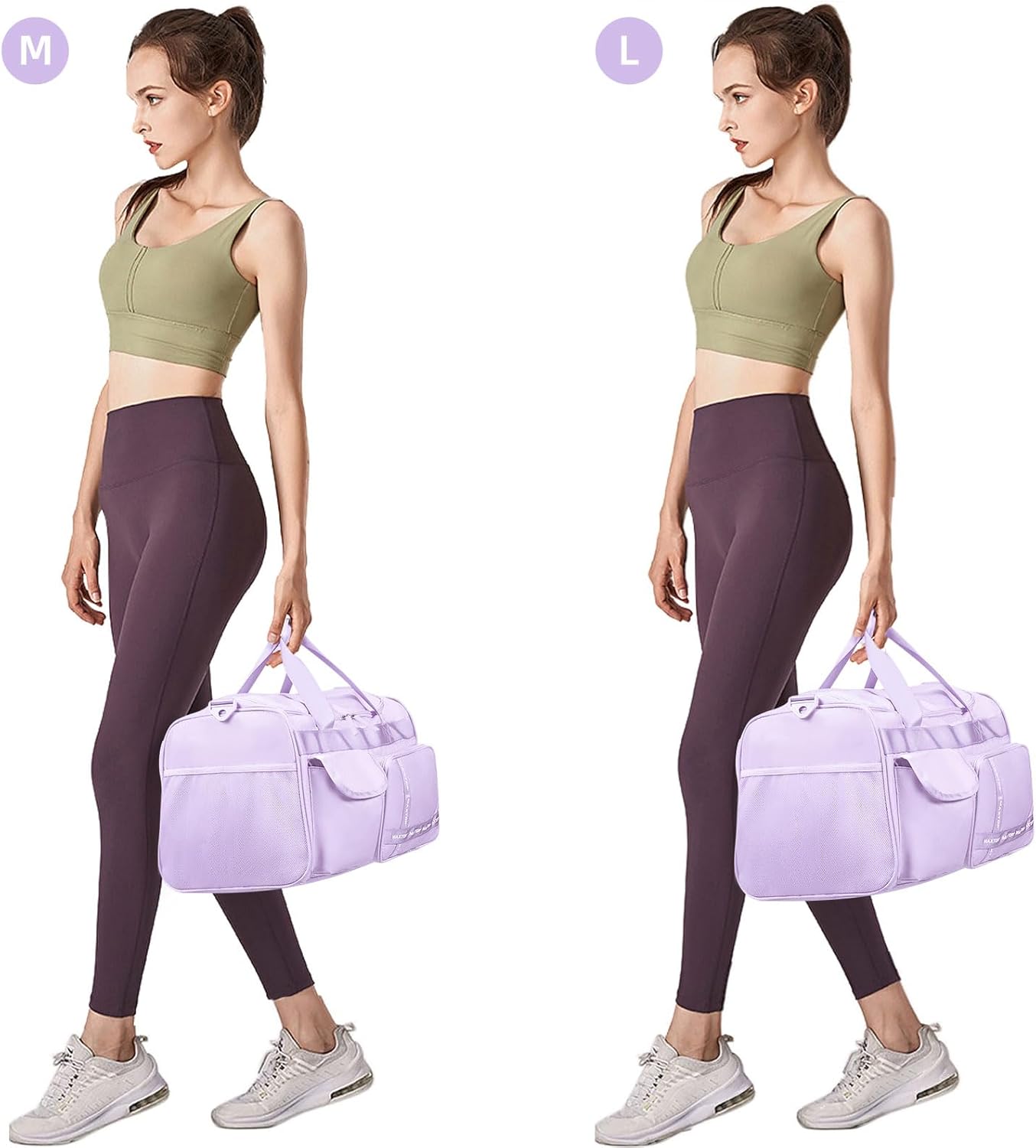 MAXTOP Gym Bag for Women Men Travel Duffle Bag Large Capacity Carry On Weekender Overnight Bag With Shoe Compartment Gym Tote Dry Wet Separation Duffel Bag for Travel