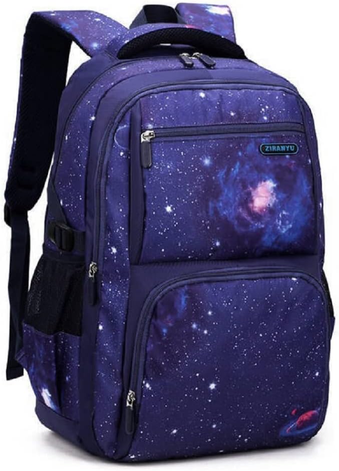 Galaxy Backpacks for Boys School Elementary, Water-resistant Boys Backpacks Middle School Bags, Dark-blue