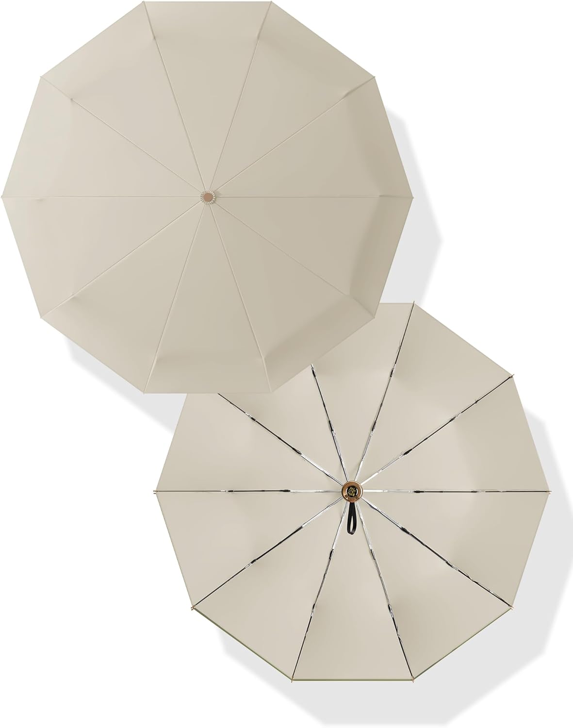 Rain Cats Large Umbrella 45 Inch diameter Umbrellas for rain Strong10 Ribs Fiberglass Windproof big Compact Automatic portable Folding Travel/Thick Fabric/Wood handle