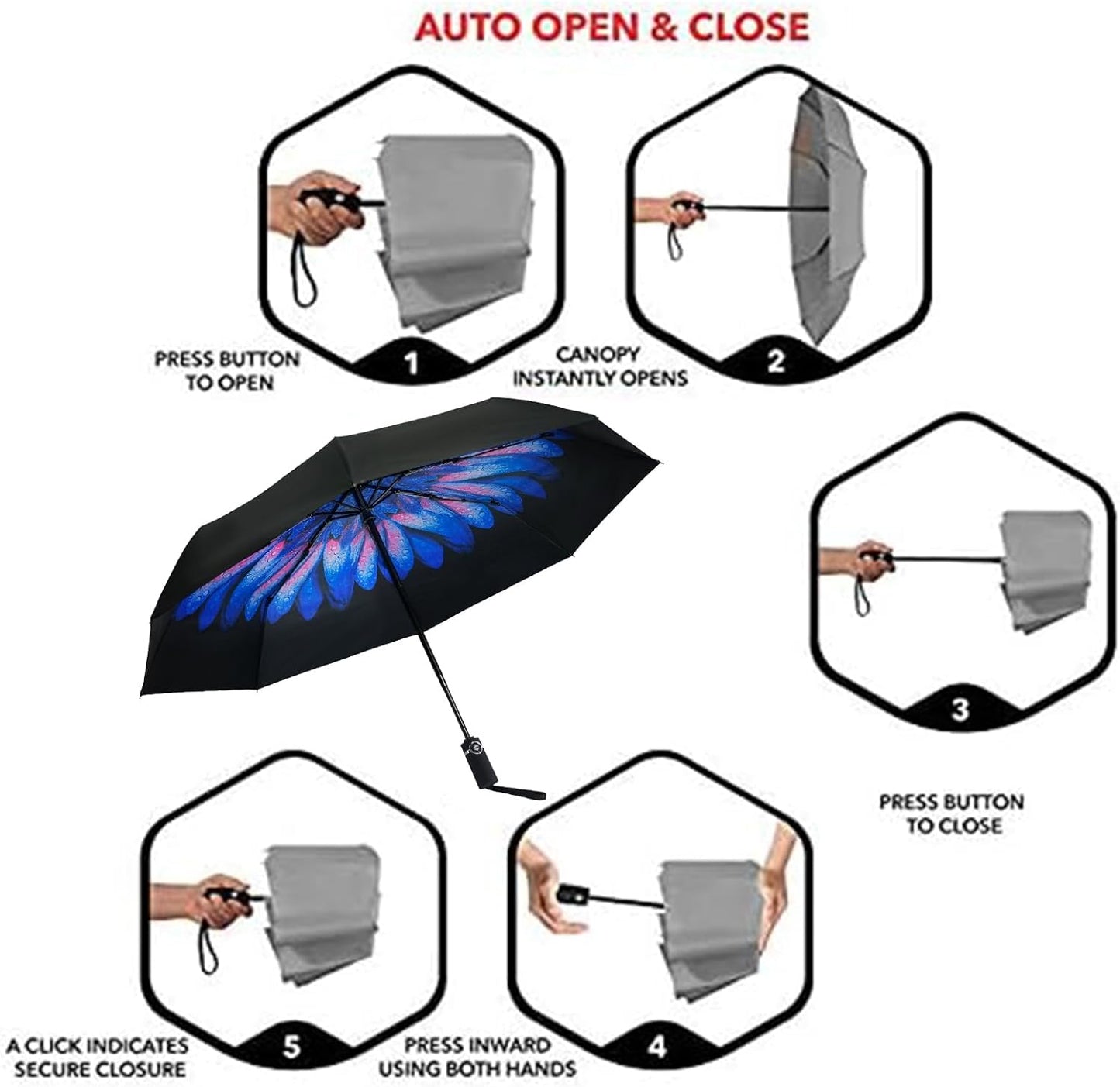 SY COMPACT Travel Umbrella Windproof Factory outlet Compact Automatic Umbrellas for Rain Compact Small UV Sun Protection Umbrella Durable Waterproof Lightweight-Fits Backpack Car Purse