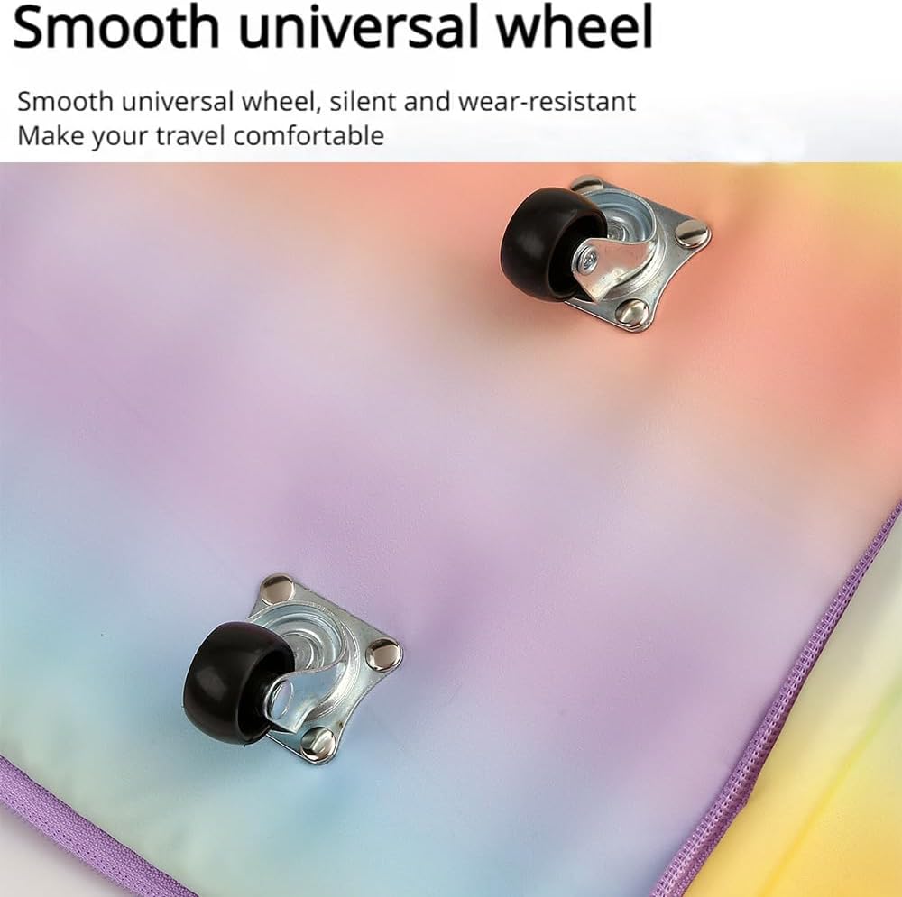 Large Travel Duffel Bag With Wheels Waterproof Lightweight, Sports Tote Gym Bag, Carry on Luggage with Dry&Wet Separation for Gym, Vacation