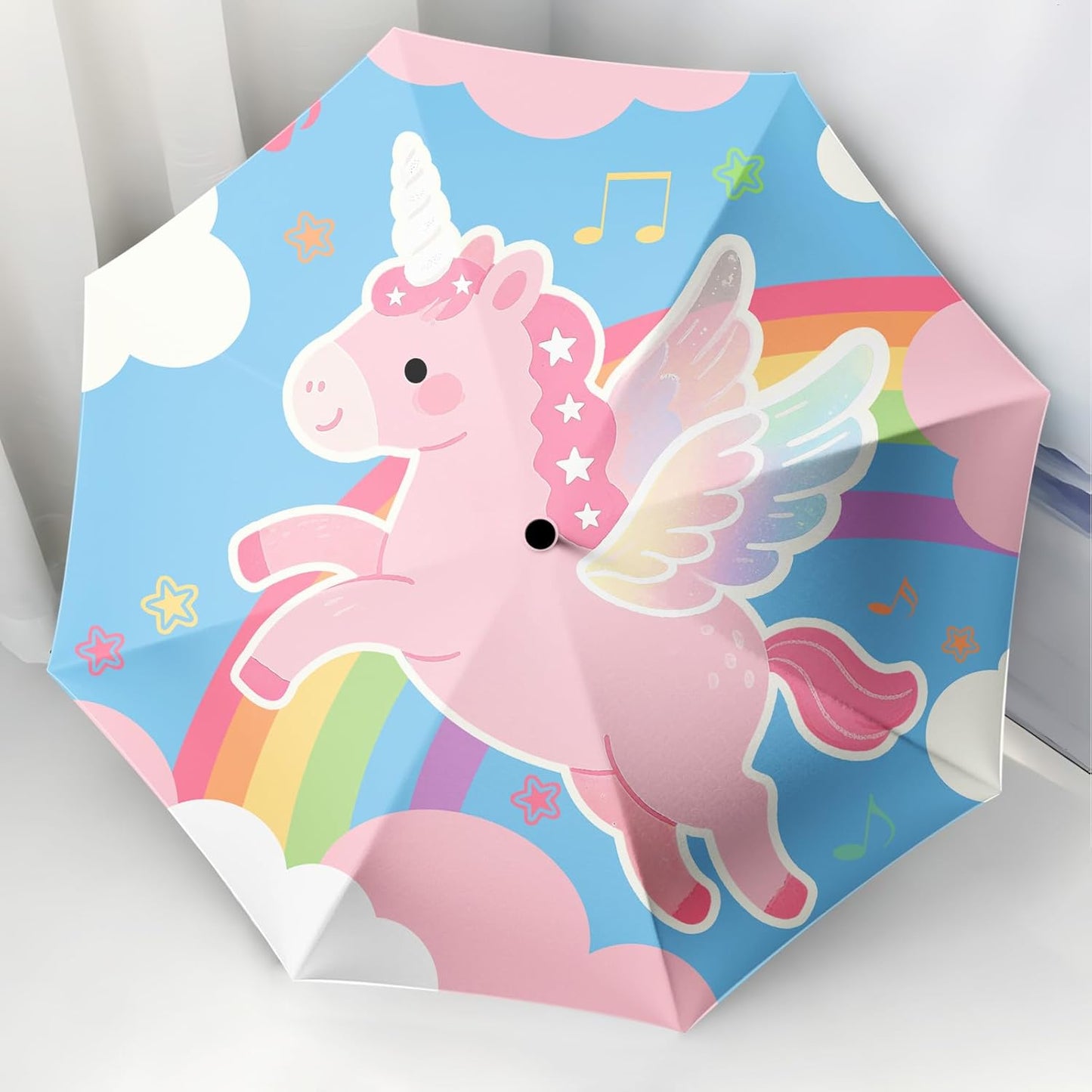 Small Travel Folding Umbrella for Girl, Portable, UV, SunShade, Compact, Automatic, Rain & Wind