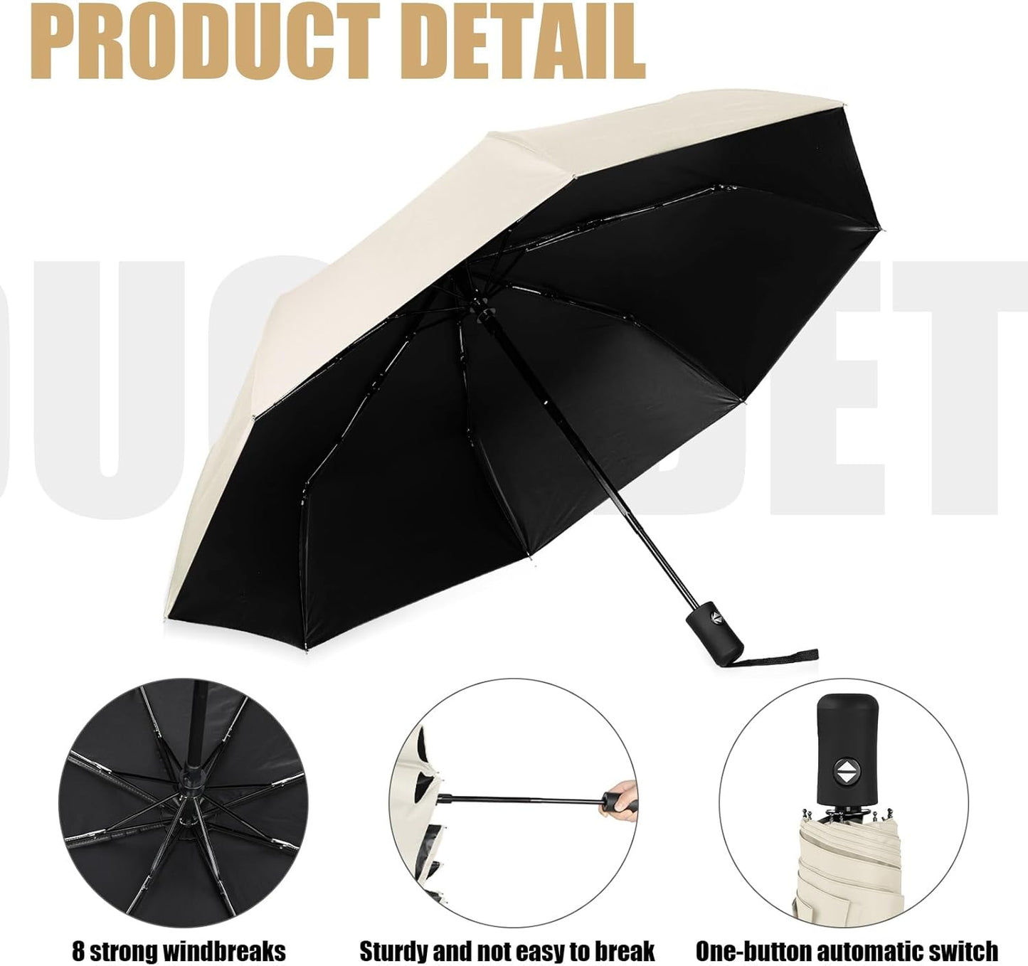 Kajaia 9 Pack Compact Umbrellas Bulk Folding Automatic Windproof Waterproof Umbrellas for Backpack Purse Car Women Men